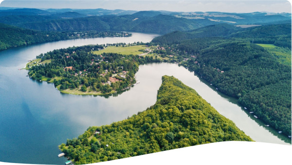 Ariel view of a river