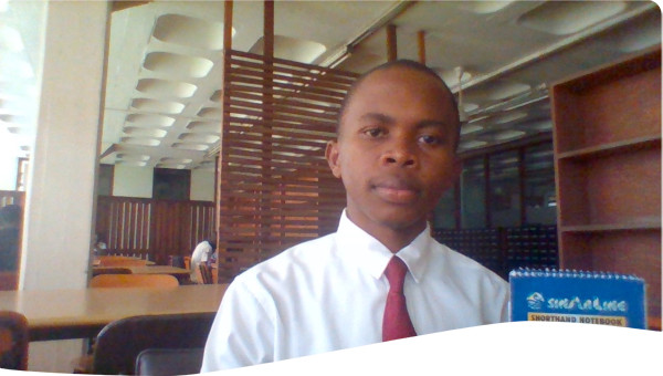 In the Library at Makerere University 